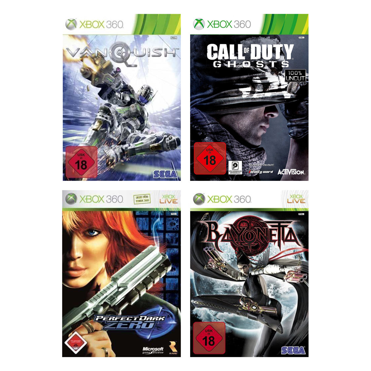 SONDERPOSTEN: Vanquish + Call of Duty: Ghosts + Perfect Dark: Zero + Bayonetta