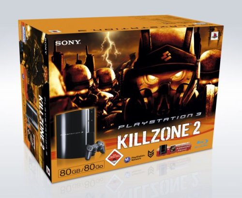 Konsole FAT 80GB schwarz + Killzone 2 + Original Controller