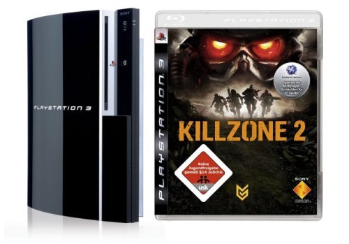 Konsole FAT 80GB schwarz + Killzone 2 + Original Controller