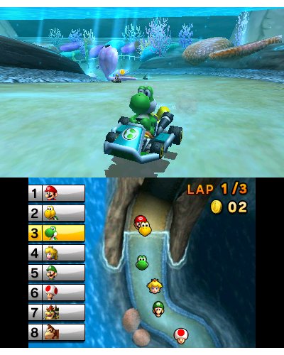 Konsole XL + Spiel vorinst. + Netzteil Mario Kart 7 Edition weiß