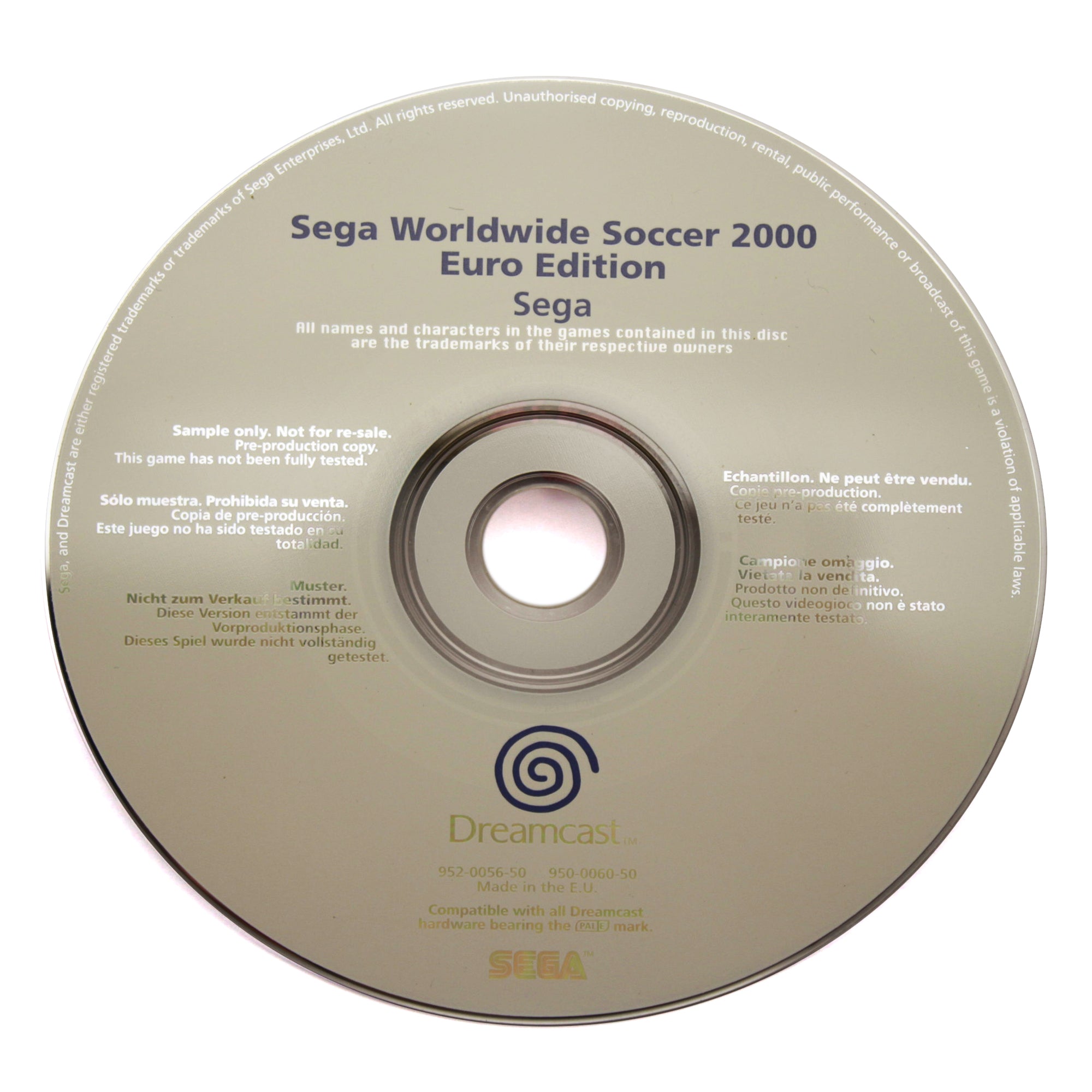 Sega Worldwide Soccer 2000 Euro Edition DEMO