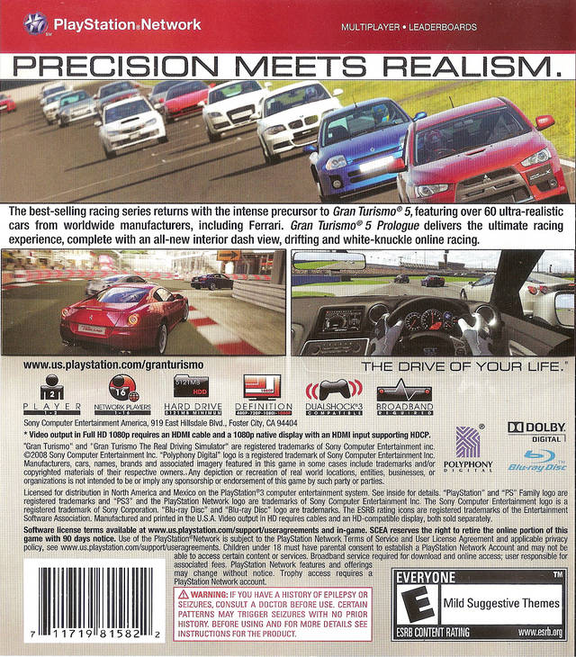 Gran Turismo 5: Prologue (US) — Greatest Hits