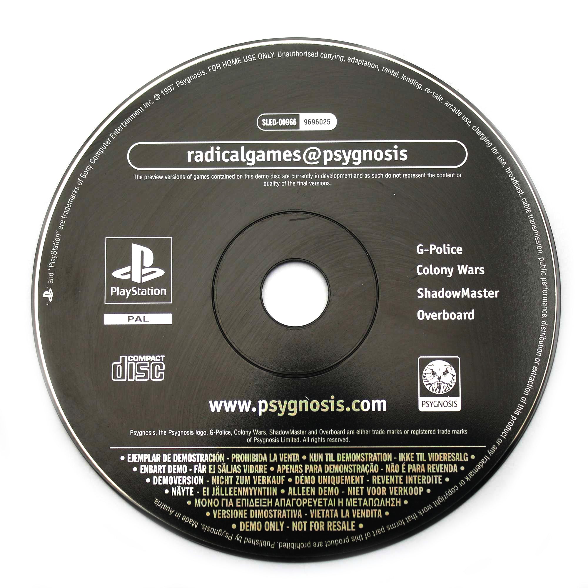 radicalgames@psygnosis Demo Disc