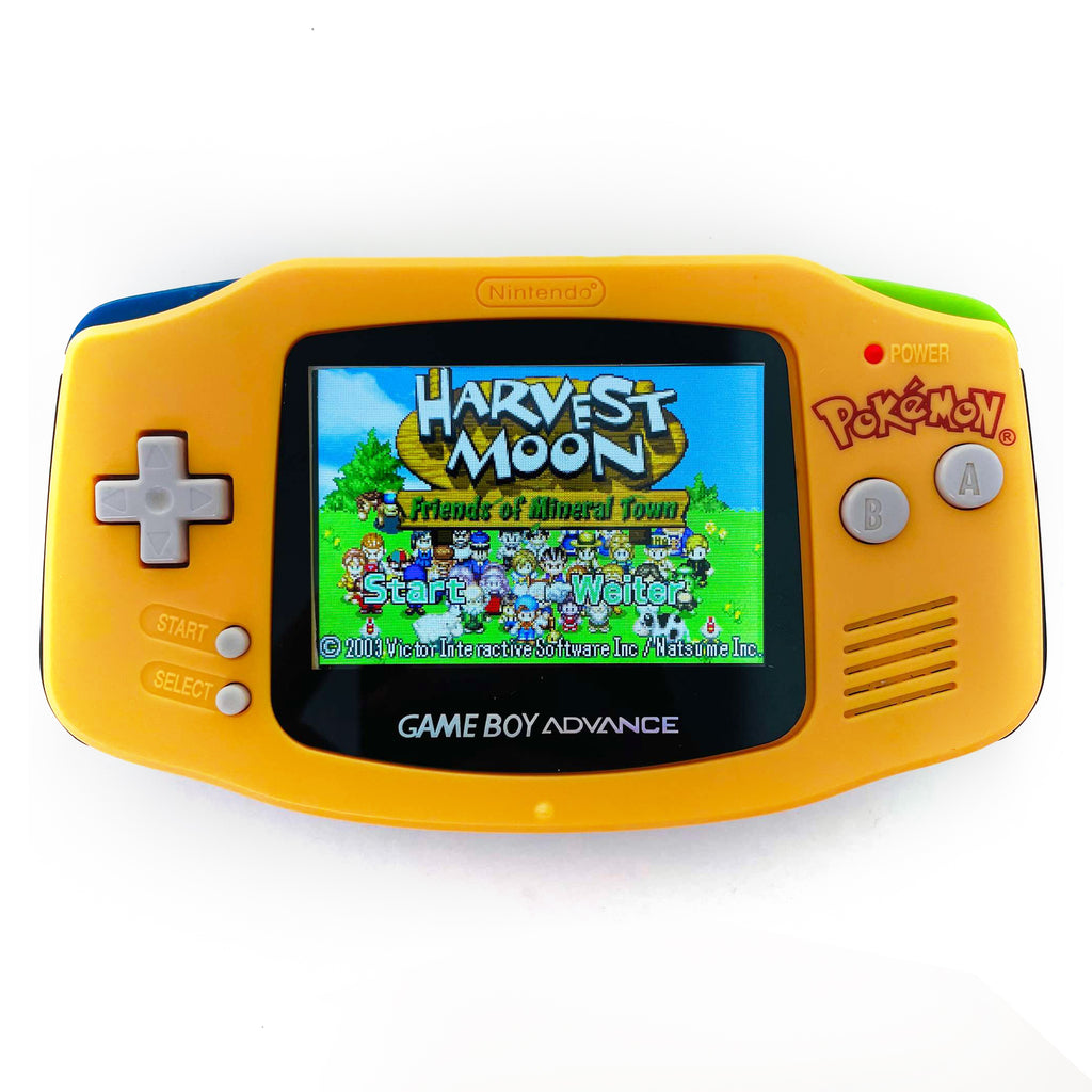 Konsole GBA Pokemon blau-gelb IPS LCD Display Mod