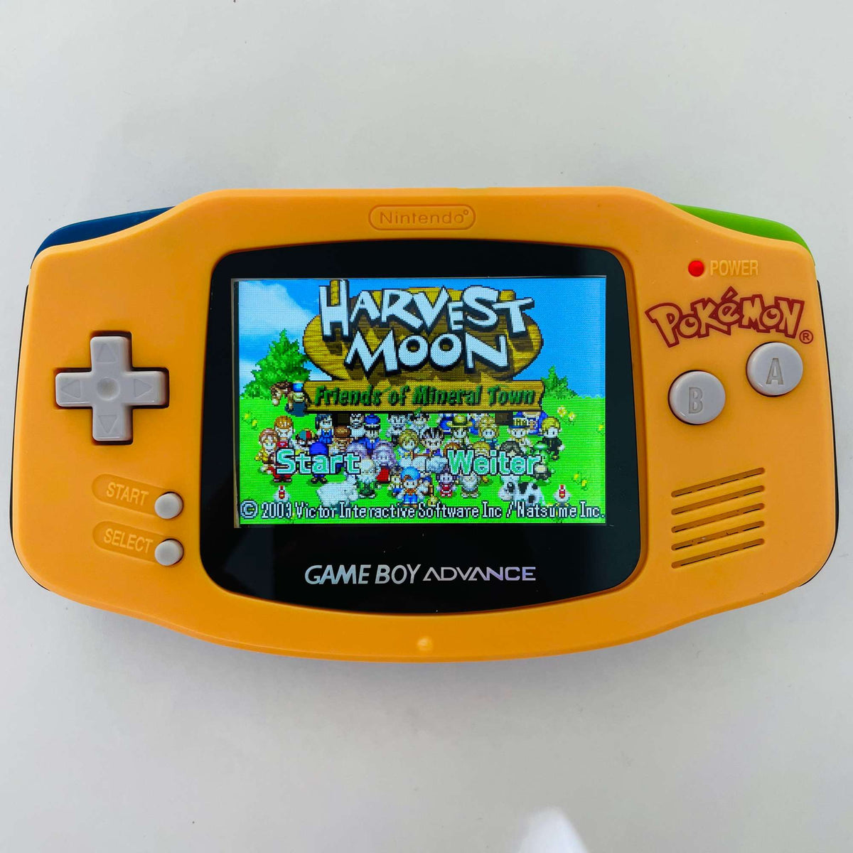 Konsole Pokemon gelb-blau IPS LCD Display Mod