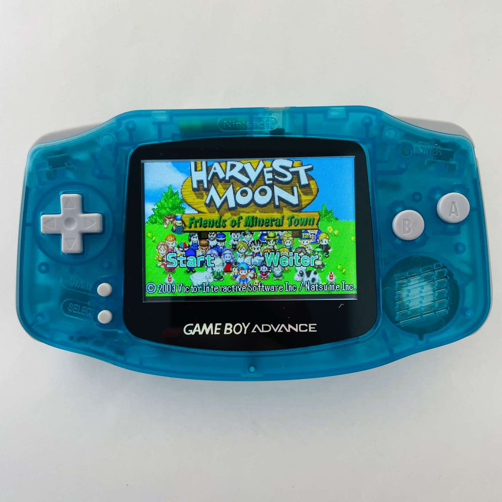 Konsole GBA hellblau-transp. IPS LCD Display MOD
