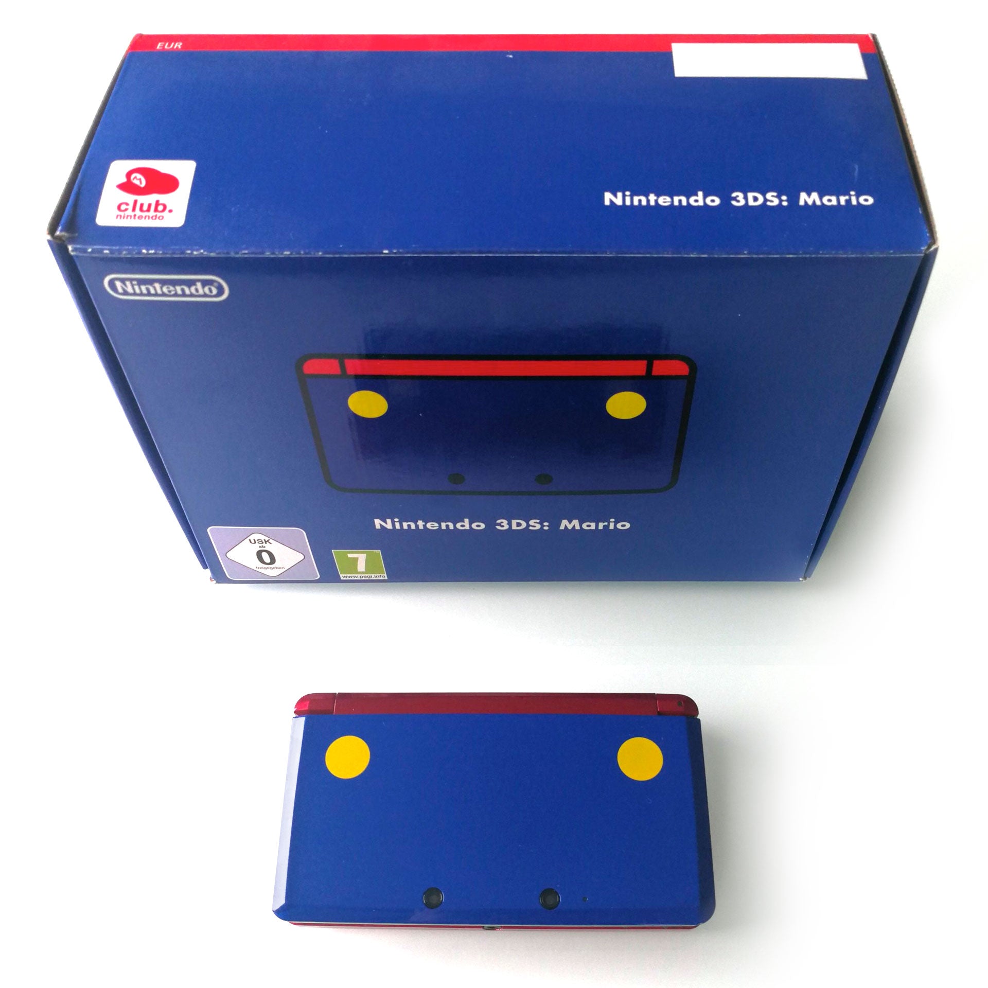 Konsole + Netzteil Club Nintendo Mario Edition