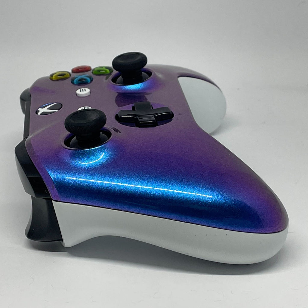 Original Wireless Controller Custom Design lila-blau chrom-meliert