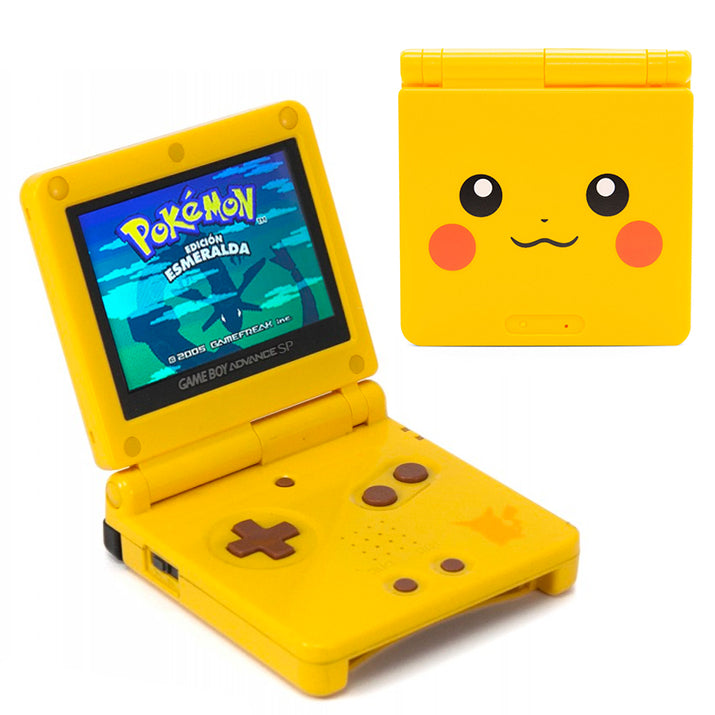 Konsole GBA SP Pikachu Edition IPS V3 Mod + Colorchange + Pixel Effekt + OSD + Netzteil — Pikachu Edition IPS V3 Mod