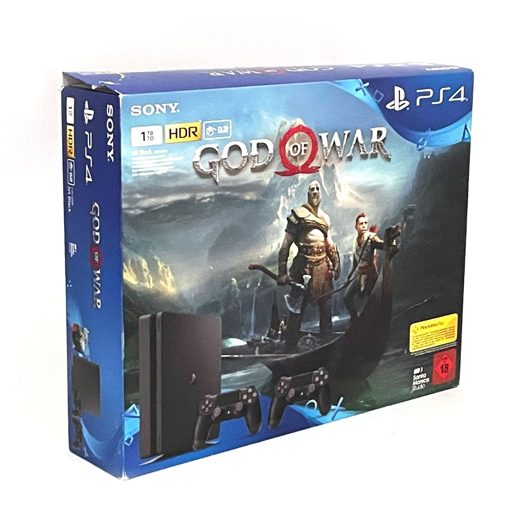 Konsole Slim 1TB + Spiel + 2 Original Controller God of War Edition