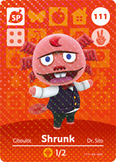 Animal Crossing Amiibokarte 111 Samselt/Shrunk - Serie 2