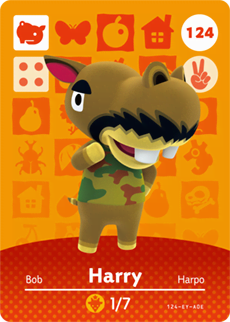 Animal Crossing Amiibokarte 124 Jürgen/Harry - Serie 2