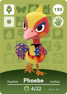 Animal Crossing Amiibokarte 135 Philippa/Phoebe - Serie 2