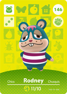 Animal Crossing Amiibokarte 146 Reinhold/Rodney - Serie 2