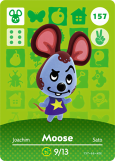 Animal Crossing Amiibokarte 157 Mausbert/Moose - Serie 2