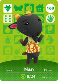 Animal Crossing Amiibokarte 168 Zenobi/Nan - Serie 2