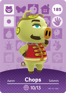 Animal Crossing Amiibokarte 185 Clemens/Chops - Serie 2