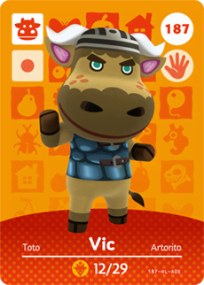 Animal Crossing Amiibokarte 187 Klaus/Vic - Serie 2