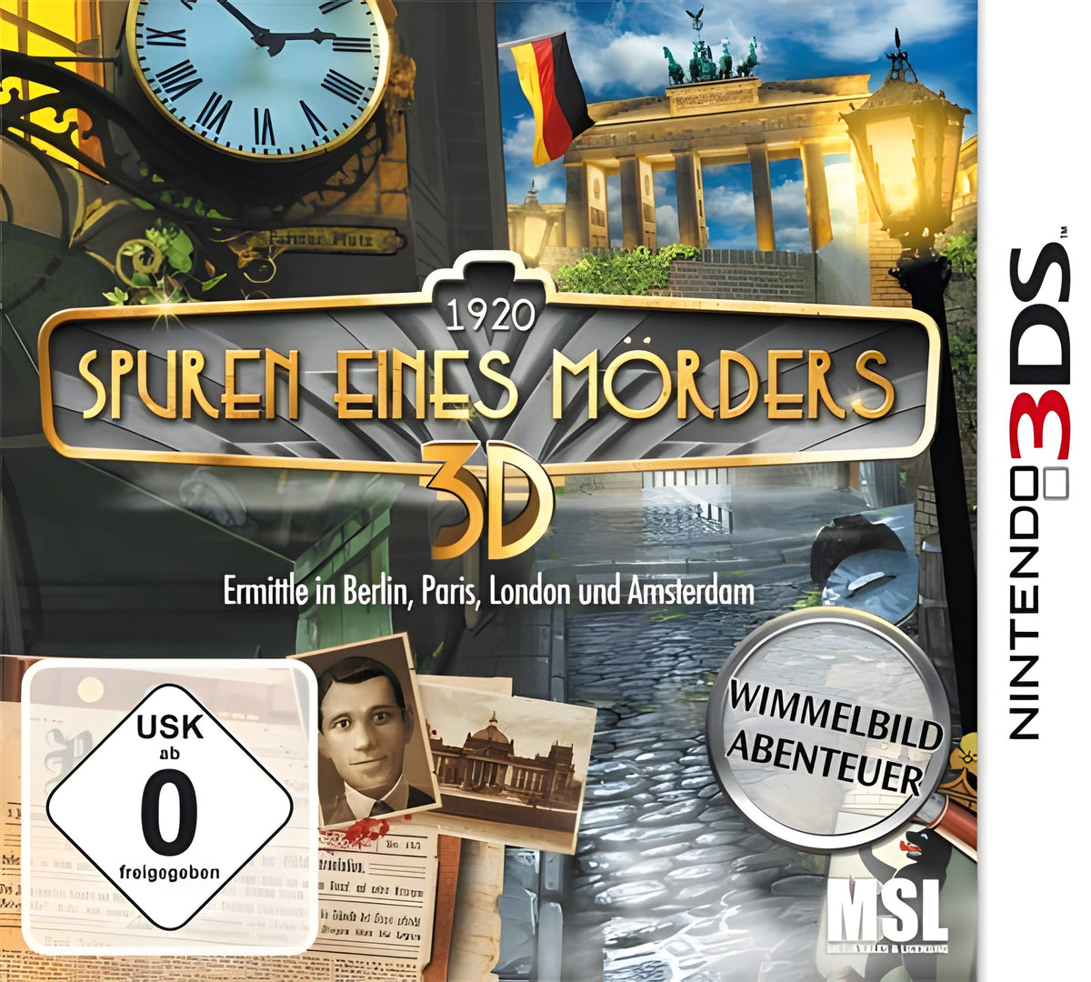Das Cover von 1920: Spuren eines Mörders 3D für Nintendo 3DS
