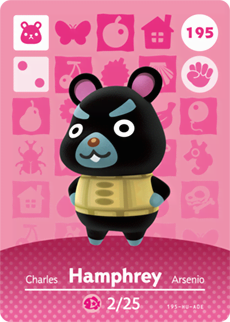 Animal Crossing Amiibokarte 195 Heinrich/Hamphrey - Serie 2