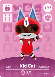 Animal Crossing Amiibokarte 197 Pit/Kid Cat - Serie 2