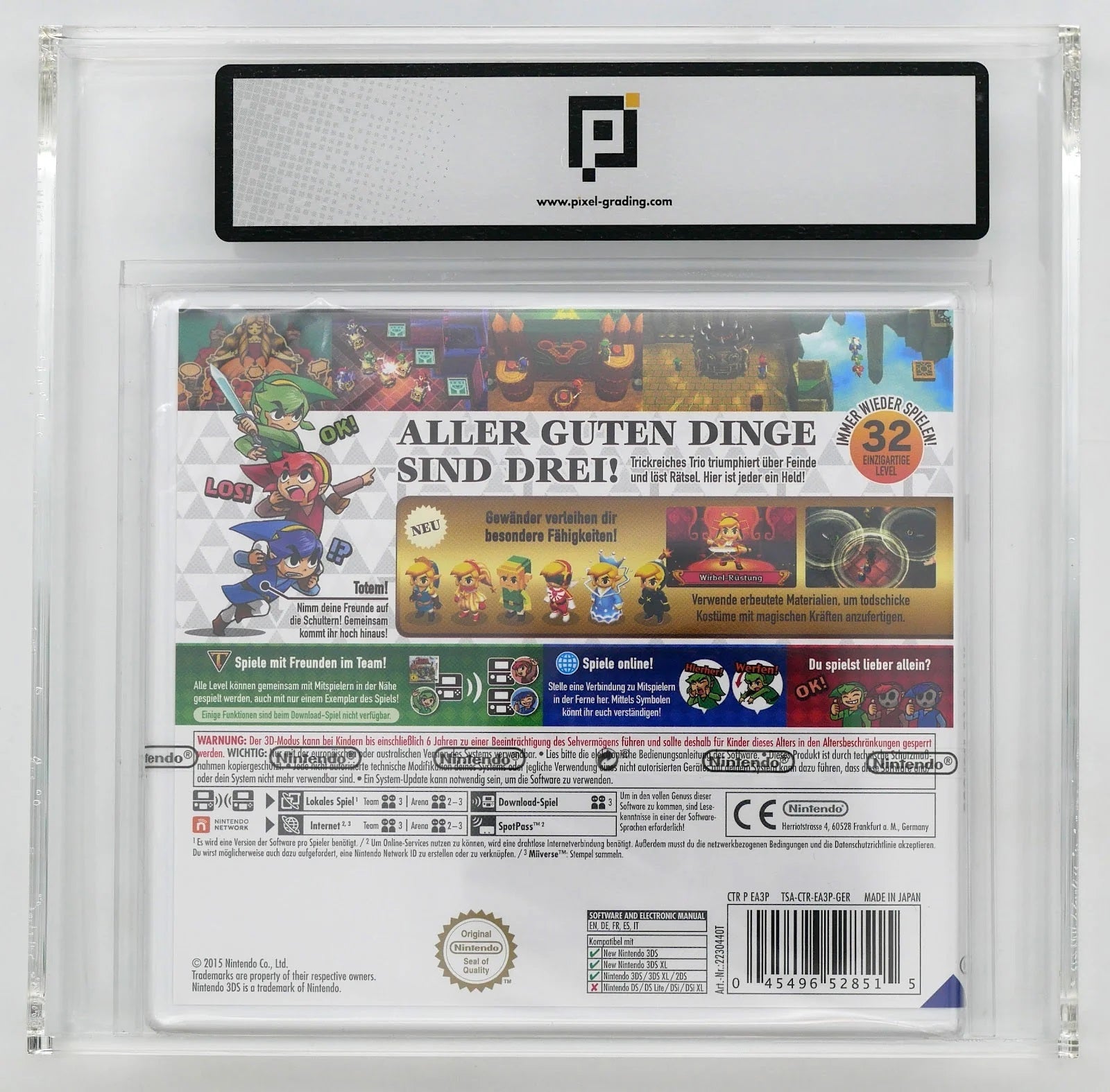 The Legend of Zelda: Triforce Heroes Pixel Grading SEALED 90+ 10285172 (DE) · Sammlerstück