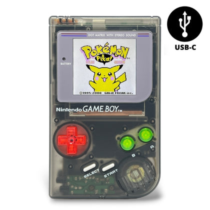 Konsole Classic DMG-01 schwarz-bunt IPS Q5 LCD Display Mod + Akku Mod