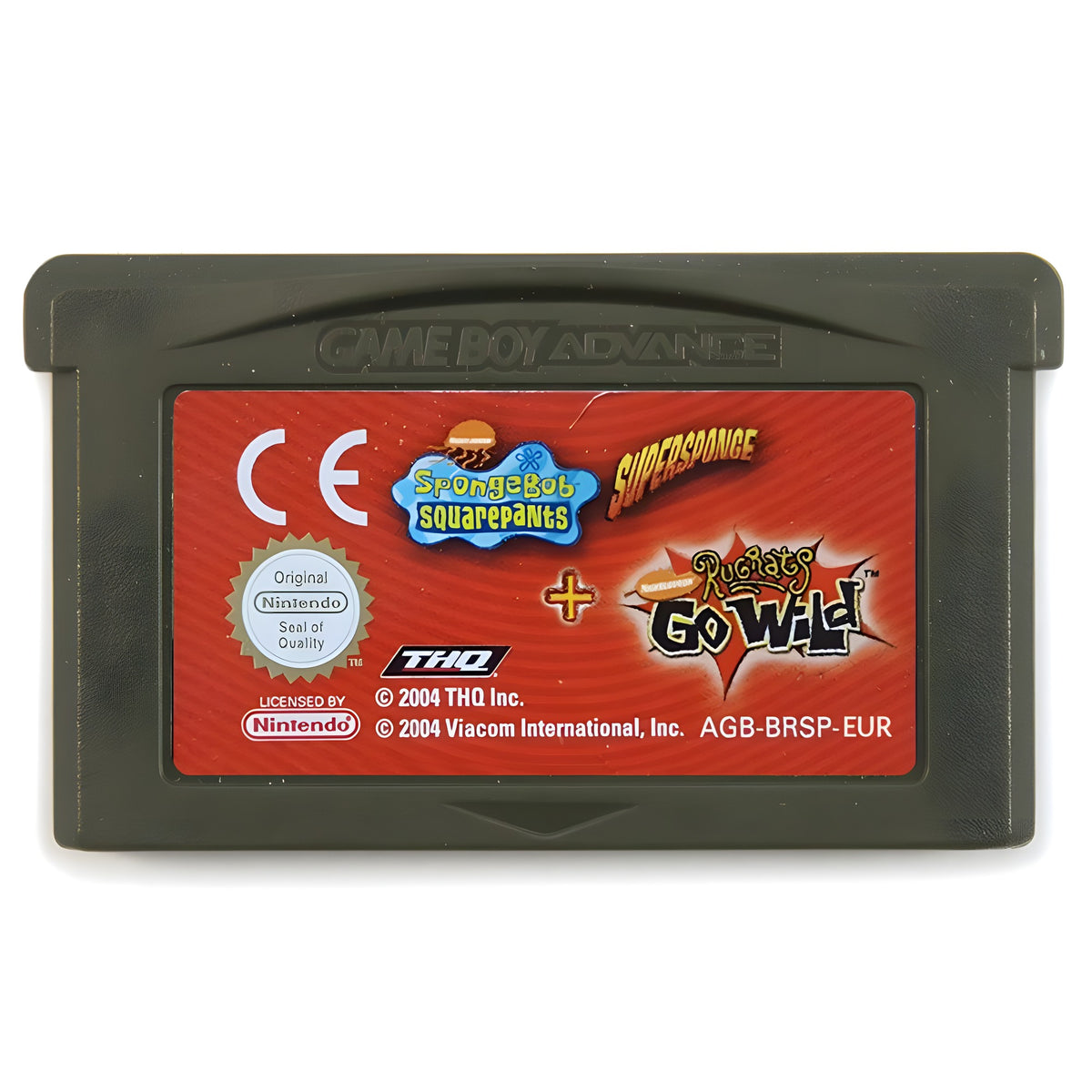 Das Modul von 2 in 1: SpongeBob SquarePants: Supersponge + Rugrats Go Wild für GameBoy Advance