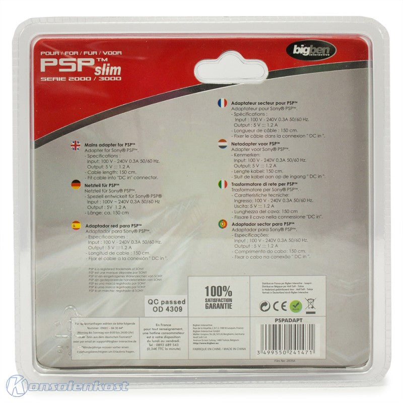 DE Netzteil / Ladegerät / Ladekabel / AC Adapter [BigBen]