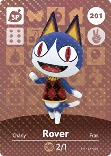Animal Crossing Amiibokarte 201 Olli/Rover - Serie 3