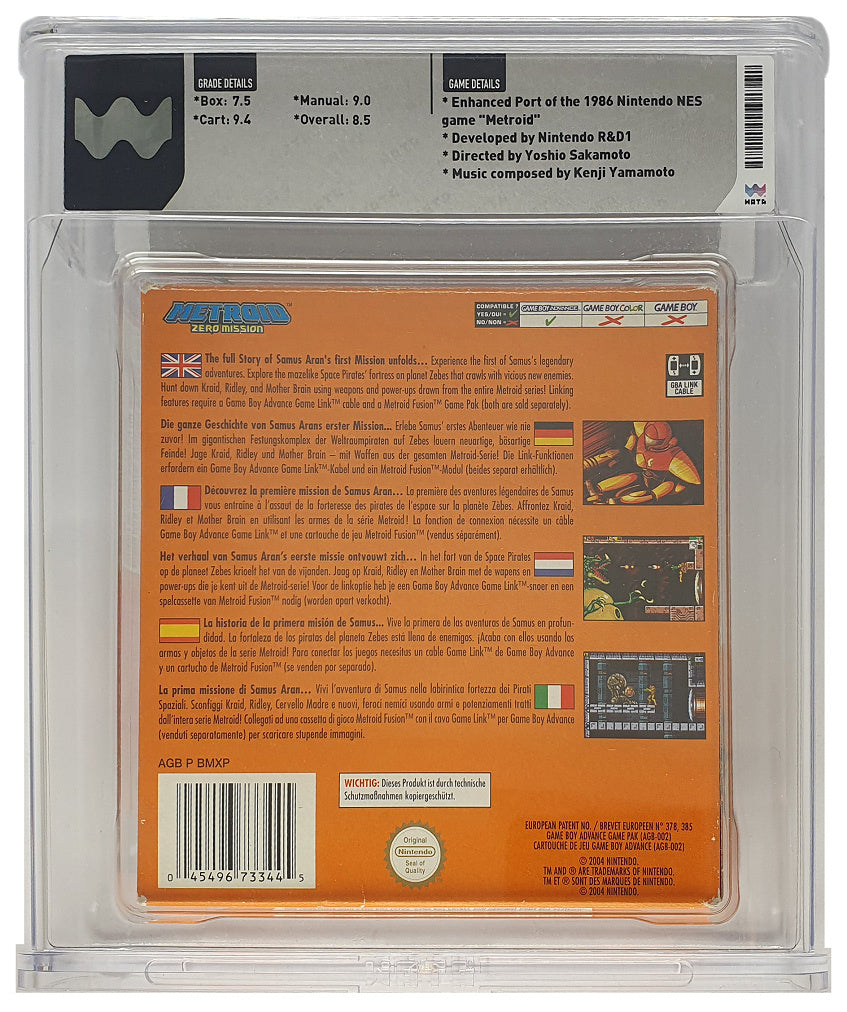 Metroid Zero Mission WATA Grading CIB 8.5 (EU) · Sammlerstück