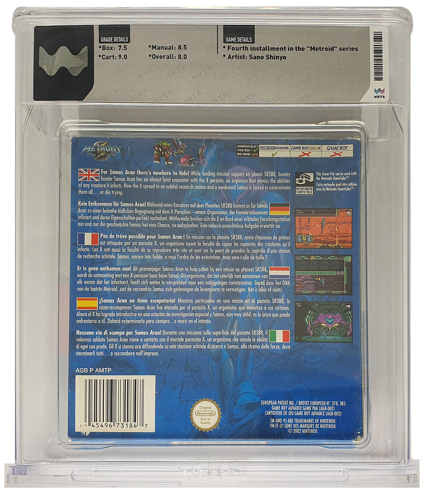 Metroid Fusion WATA Grading CIB 8.0 (EU) · Sammlerstück
