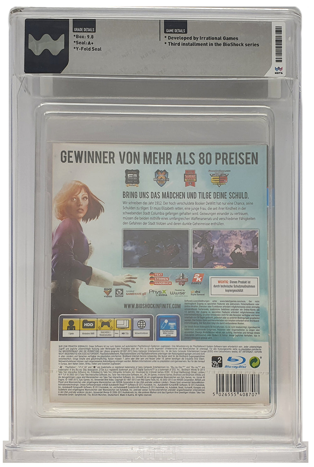 BioShock: Infinite WATA Grading SEALED 9.8 603925-016 (DE) · Sammlerstück