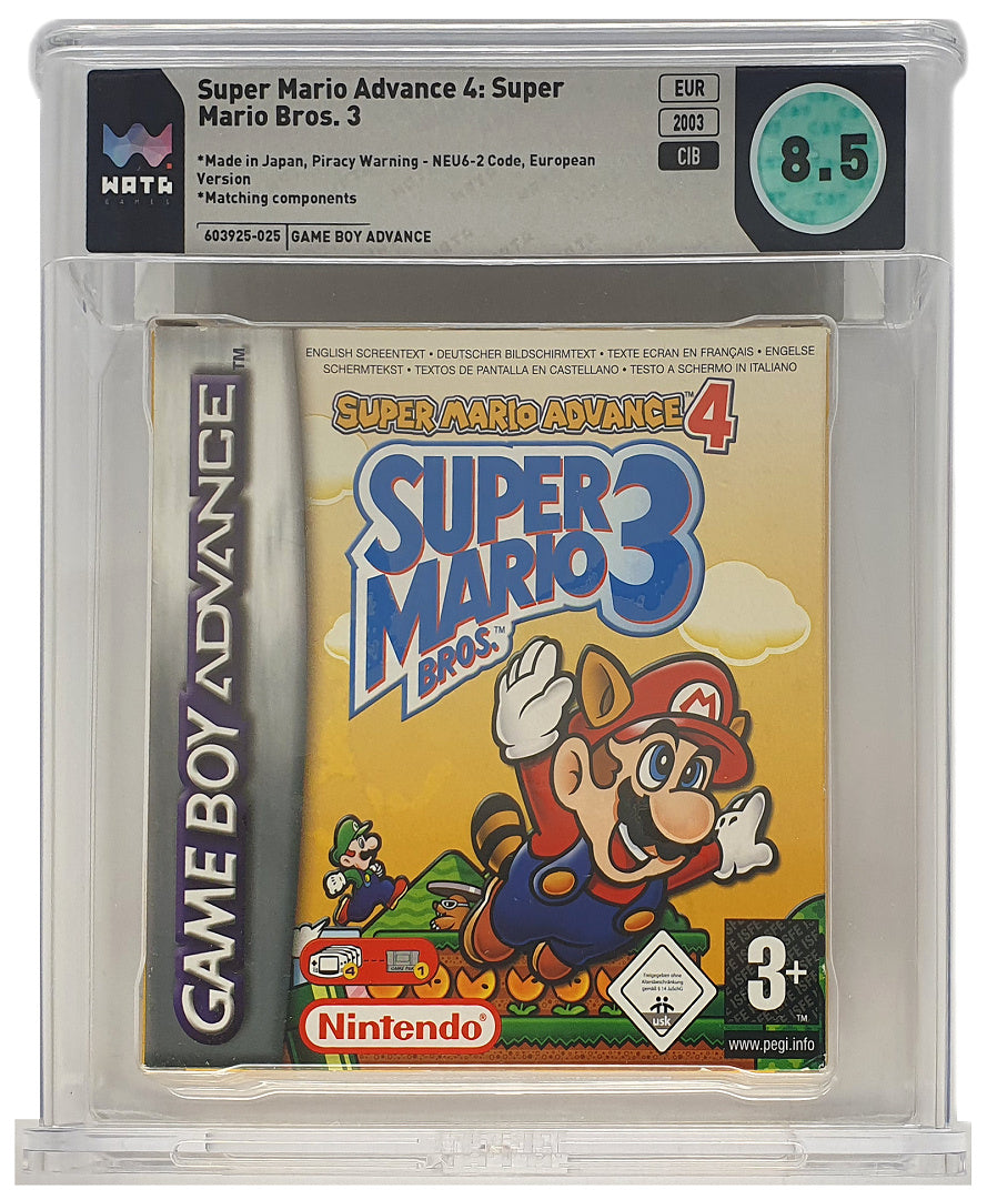 Super Mario Advance 4: Super Mario Bros. 3 WATA Grading CIB 8.5 (EU) · Sammlerstück