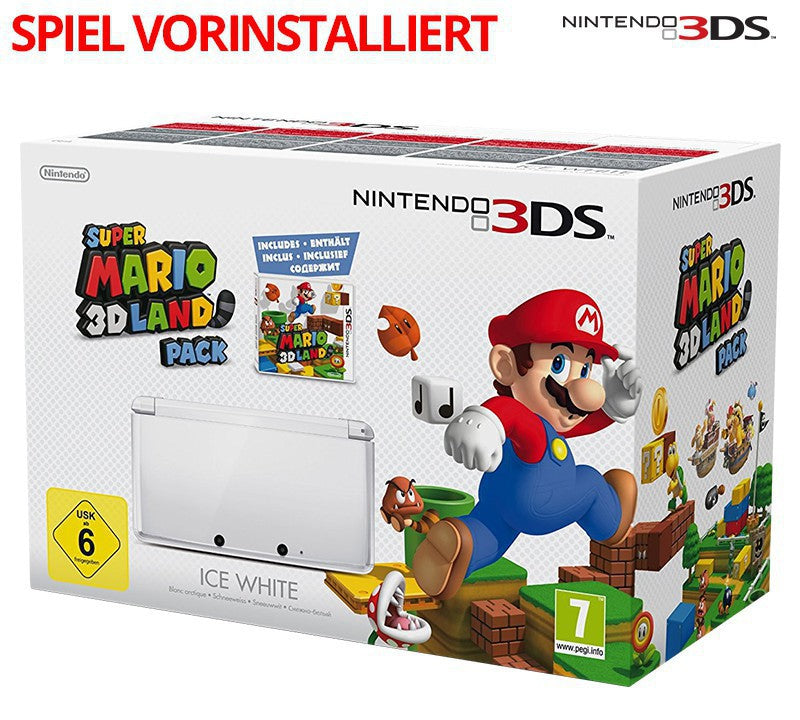 Konsole Ice White / weiß Super Mario 3D Edition + Spiel + Netzteil