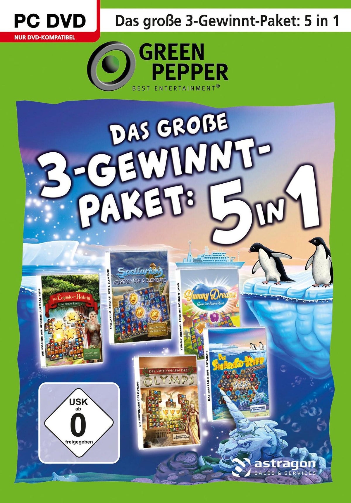 Große 3-Gewinnt-Spiele-Paket 5in1