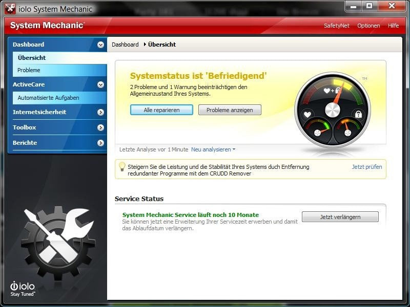System Mechanic + McAfee Internet Security 2013