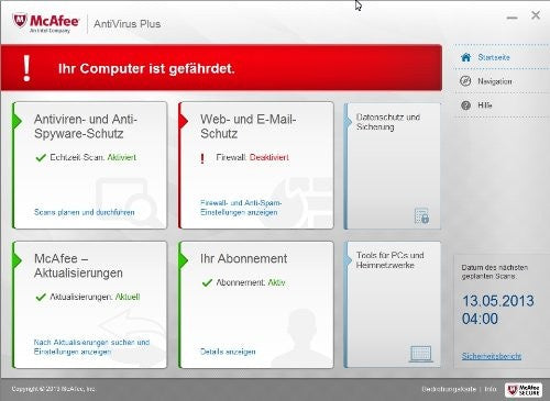 McAfee Antivirus Plus 2014 - 1 User