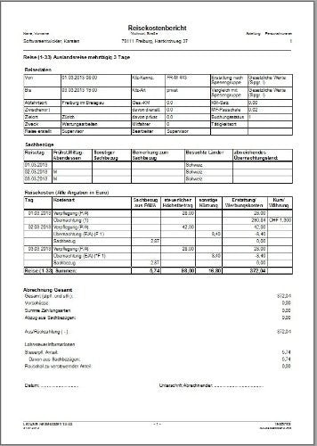 Reisekosten Pro 2014 Version 14.00