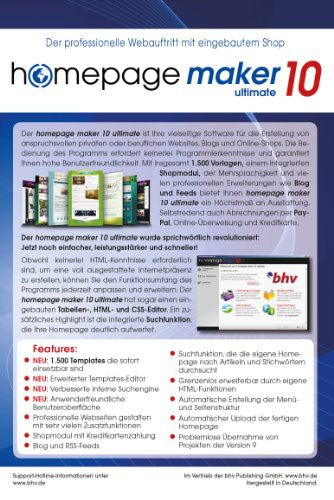 homepage maker 10 Ultimate