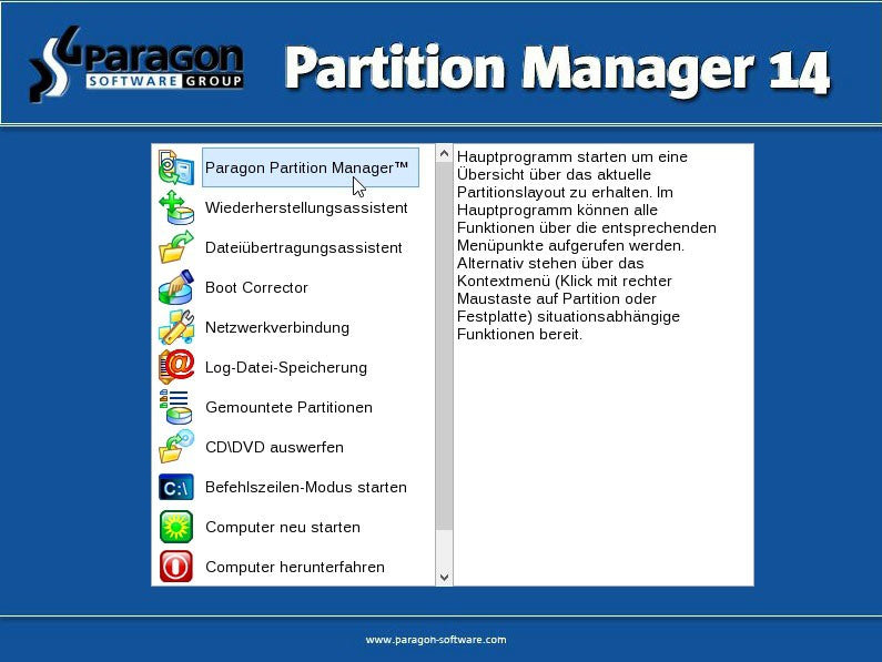 Paragon Partition Manager 14 Professional