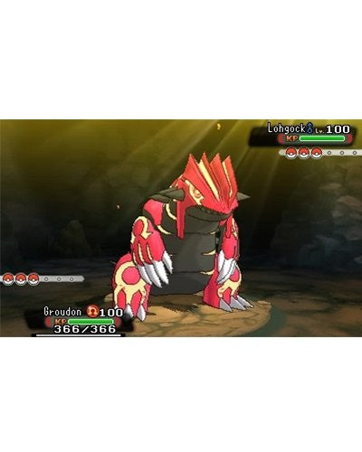 Konsole rot-transp. Pokemon Omega Rubin Edition + Spiel + Netzteil — rot-transp. Pokemon Omega Rubin Edition
