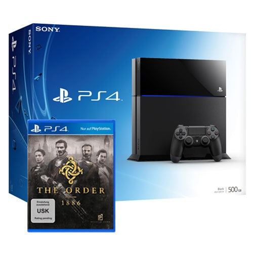 Konsole 500GB schwarz + The Order 1886 + Original Controller