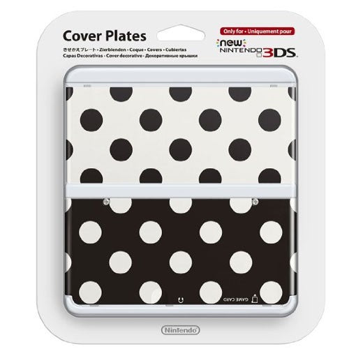 Zierblende / Face Plate / Cover: Punkte schwarz-weiß [Nintendo]