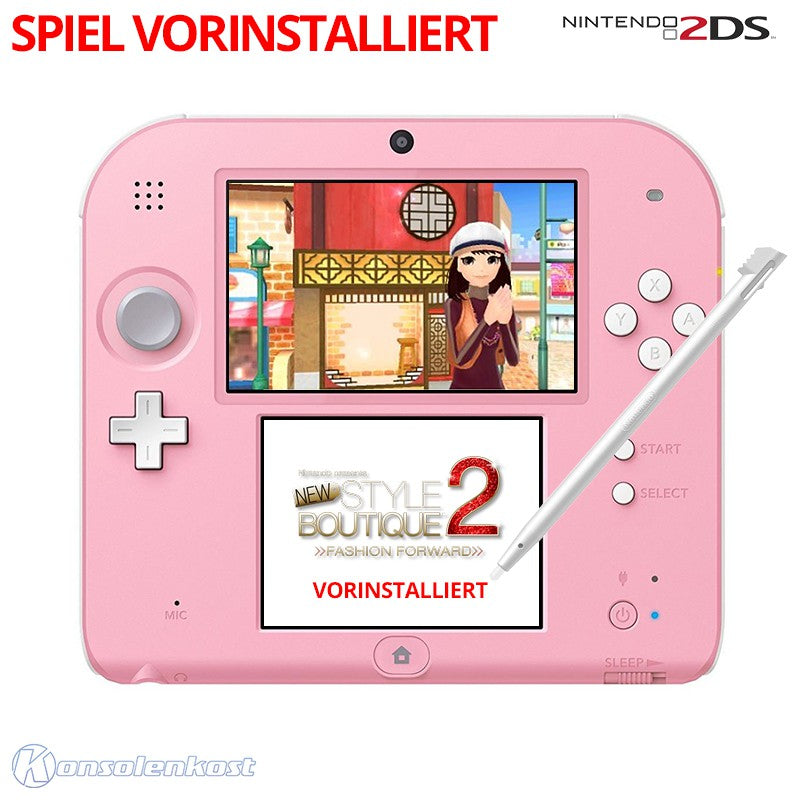 Konsole pink-weiß New Style Boutique 2 Edition + Spiel vorinstalliert + Netzteil — pink-weiß New Style Boutique 2 Edition
