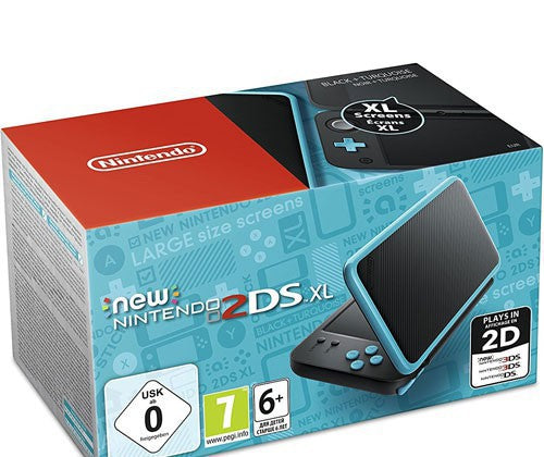 Konsole New 2DS XL schwarz/türkis + Netzteil