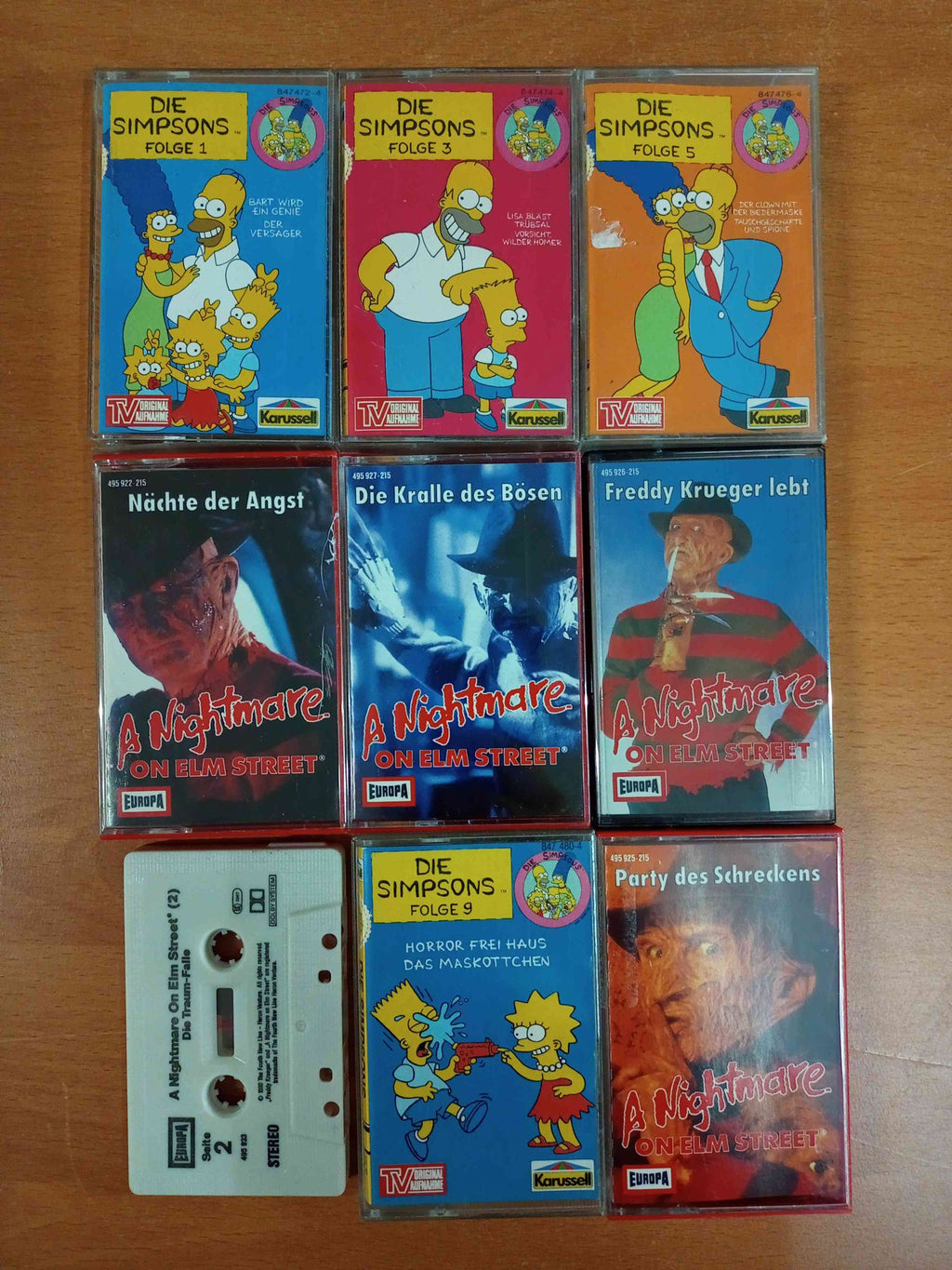 MC - Kassetten-Set S61: Freddy Krüger, Simpsons