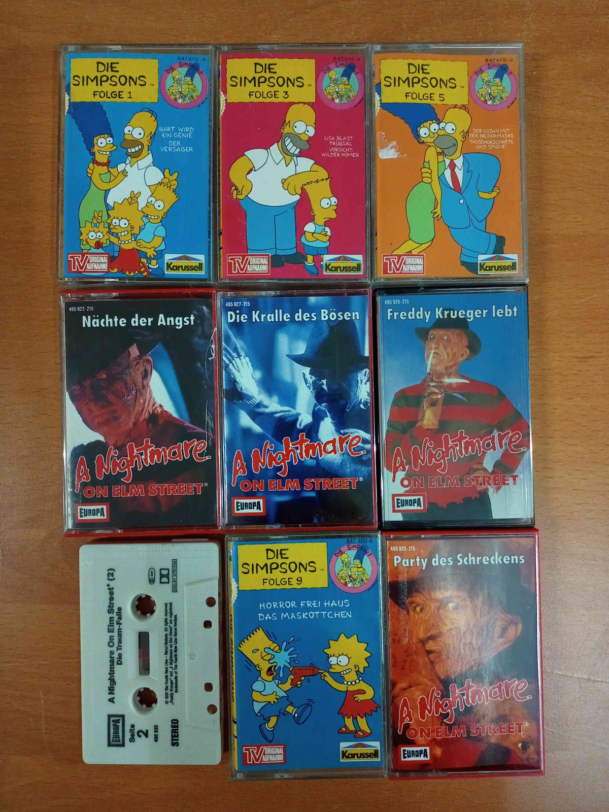 MC - Kassetten-Set S61: Freddy Krüger, Simpsons