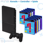 Konsole + Controller + viele Spiele