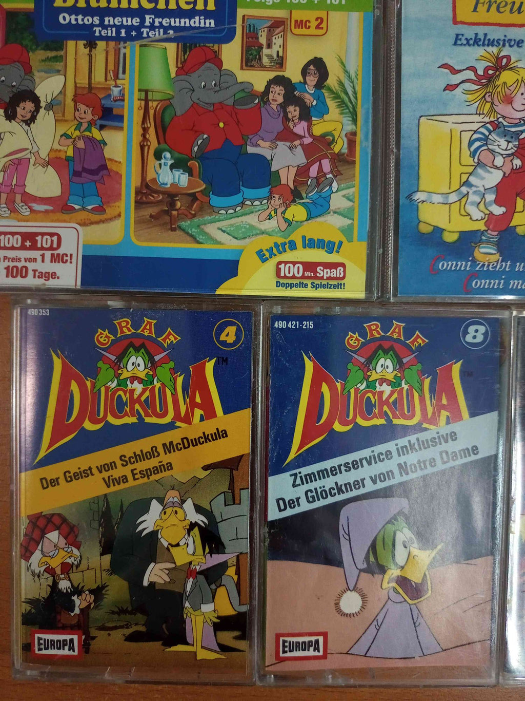 MC Kassetten-Set S58: Graf Duckula, Heidi, Conni, Benjamin Blümchen, Wildtöter Kinder